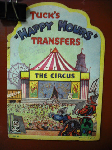 Tuck's Happy Hours Transfers No. 8  {The Circus} Unused 1938