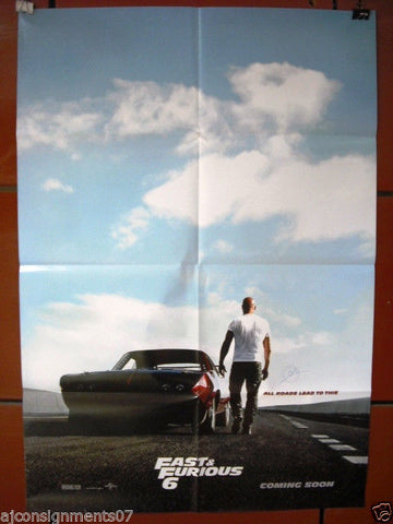 Fast & Furious 6 {Vin Diesel} 40X27 Original Folded Movie Poster 2013