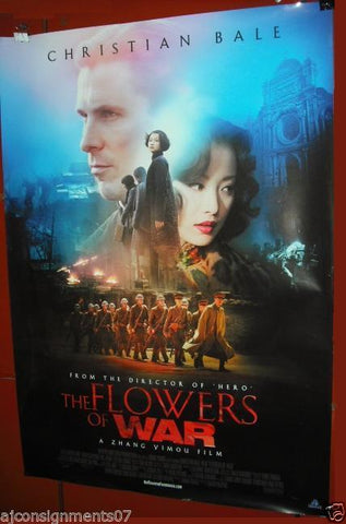 The Flowers of War {Christian Bale} 40"X27" Orginal INT Folded Movie Poster 2011