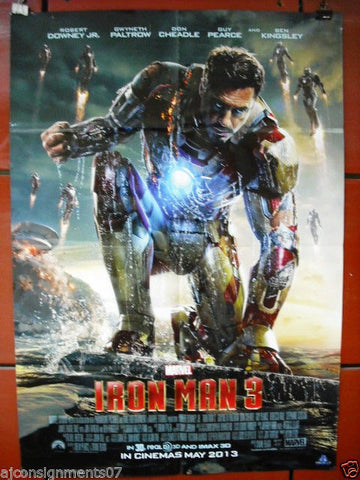 Iron Man 3 {Robert Downey Jr} Original 27"x41" Movie Poster 2013