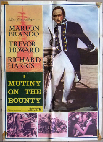 Mutiny on the Bounty {MARLON BRANDO} Original Lebanese Movie Poster 80s