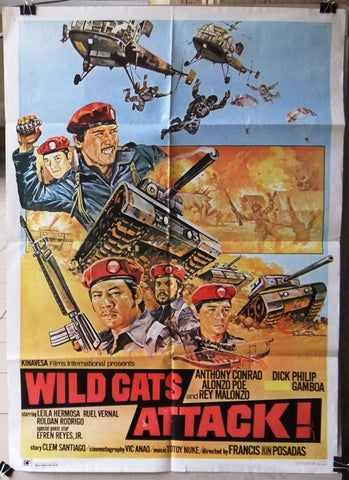 Wild Cats Attack Poster